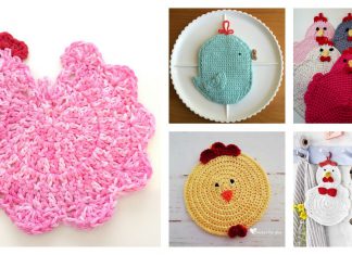 Chicken Potholder Free Crochet Pattern and Paid