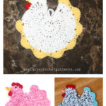 Chicken Potholder Free Crochet Pattern and Video Tutorial
