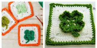 Clover Afghan Granny Square Free Crochet Pattern