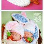Easter Bunny Hat and Cocoon Photo Prop Crochet Pattern