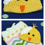 Easter Egg Chick Hat and Cocoon Photo Prop Crochet Pattern