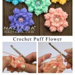 Easy Puff Flower Free Crochet Pattern and Video Tutorial