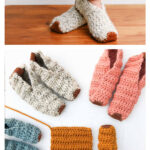 Easy Unisex Slippers Made from Rectangle Free Crochet Pattern and Video Tutorial