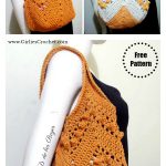 Granny Square Bottom Chevron Summer Bag Free Crochet Pattern