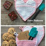 Heart Shaped Pot Holder Free Crochet Pattern