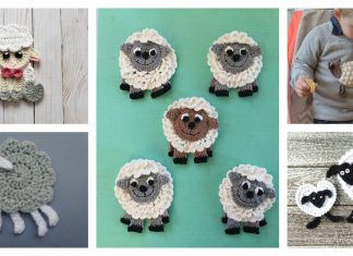 Sheep Applique Free Crochet Pattern and Paid