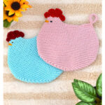 Thick Chicken Potholder Free Crochet Pattern