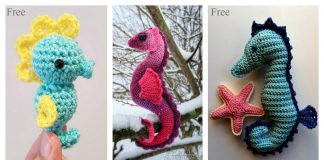 Amigurumi Seahorse Free Crochet Pattern and Paid