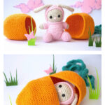 Baby Bunny with Carrot Bed Free Crochet Pattern