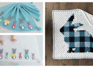 Bunny Blanket Free Crochet Pattern and Paid