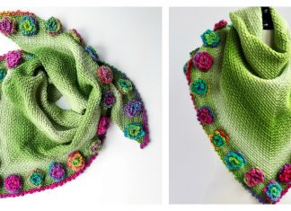 Flower Meadow Shawl Free Crochet Pattern