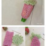 Strawberry Disinfectant Holder Free Crochet Pattern