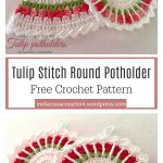 Tulip Stitch Round Potholder Free Crochet Pattern