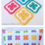 Fleur Square Motif Free Crochet Pattern