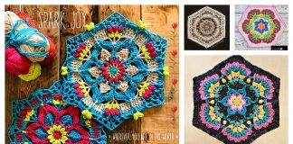 Flower Mandala Hexagon Free Crochet Pattern