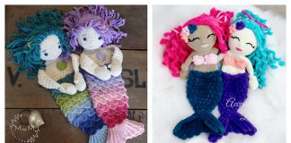 Mermaid Ragdoll Free Crochet Pattern and Paid