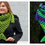 Mermaid Triangle Scarf Free Crochet Pattern