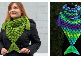Mermaid Triangle Scarf Free Crochet Pattern