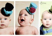 Mini Top Hat Headband Free Crochet Pattern