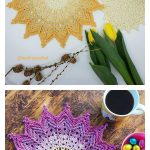Ray of Sunshine Coaster and Mandala Free Crochet Pattern