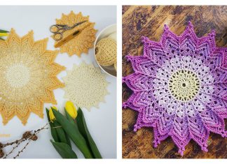 Ray of Sunshine Coaster and Mandala Free Crochet Pattern