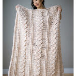 Chunky Braided Cable Blanket Free Crochet Pattern