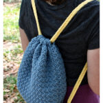 Summer Drawstring Backpack Free Crochet Pattern