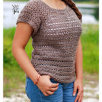 Driftwood Tee Summer Top Free Crochet Pattern and Video Tutorial