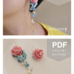 Rose Embroidery Earrings Crochet Pattern