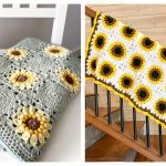 Sunflower Blanket Free Crochet Pattern and Paid