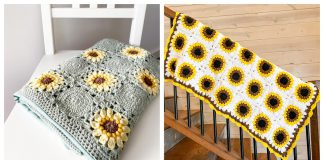 Sunflower Blanket Free Crochet Pattern and Paid