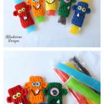 Monster Ice Pop Holders Free Crochet Pattern