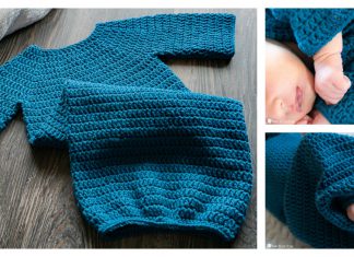 Simple Newborn Sleeper Gown Free Crochet Pattern