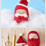 Christmas Santa Curly Amigurumi Doll Free Crochet Pattern