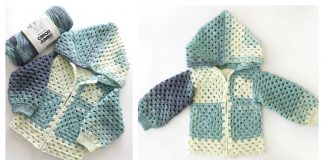 Kids Granny Square Jacket Free Crochet Pattern
