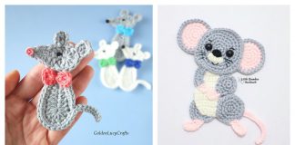 Mouse Applique Free Crochet Pattern and Paid