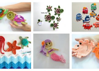 Ocean and Sea Applique Free Crochet Pattern