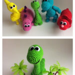 Rainbow Baby Dinosaur Amigurumi Free Crochet Pattern