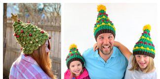 Christmas Tree Hat Free Crochet Pattern and Paid