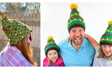 Christmas Tree Hat Free Crochet Pattern and Paid