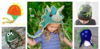 Dinosaur Hat Free Crochet Pattern and Paid