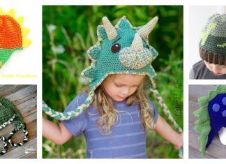 Dinosaur Hat Free Crochet Pattern and Paid