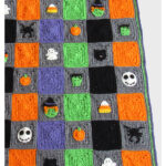 Halloween Granny Square Blanket Free Crochet Pattern