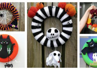 Halloween Wreath Free Crochet Pattern and Paid