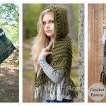 Hooded Shawl Free Crochet Pattern and Paid