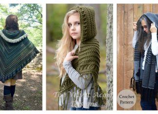 Hooded Shawl Free Crochet Pattern and Paid