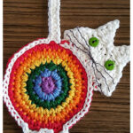 Peeking Cat Butt Coaster Free Crochet Pattern