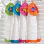Pretty Flowers Tea Towels Free Crochet Pattern
