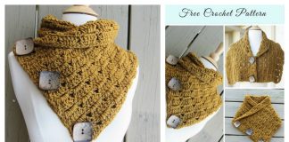 Versatile Button Cowl Free Crochet Pattern