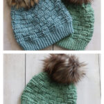 Basketweave Beanie Free Crochet Pattern and Video Tutorial